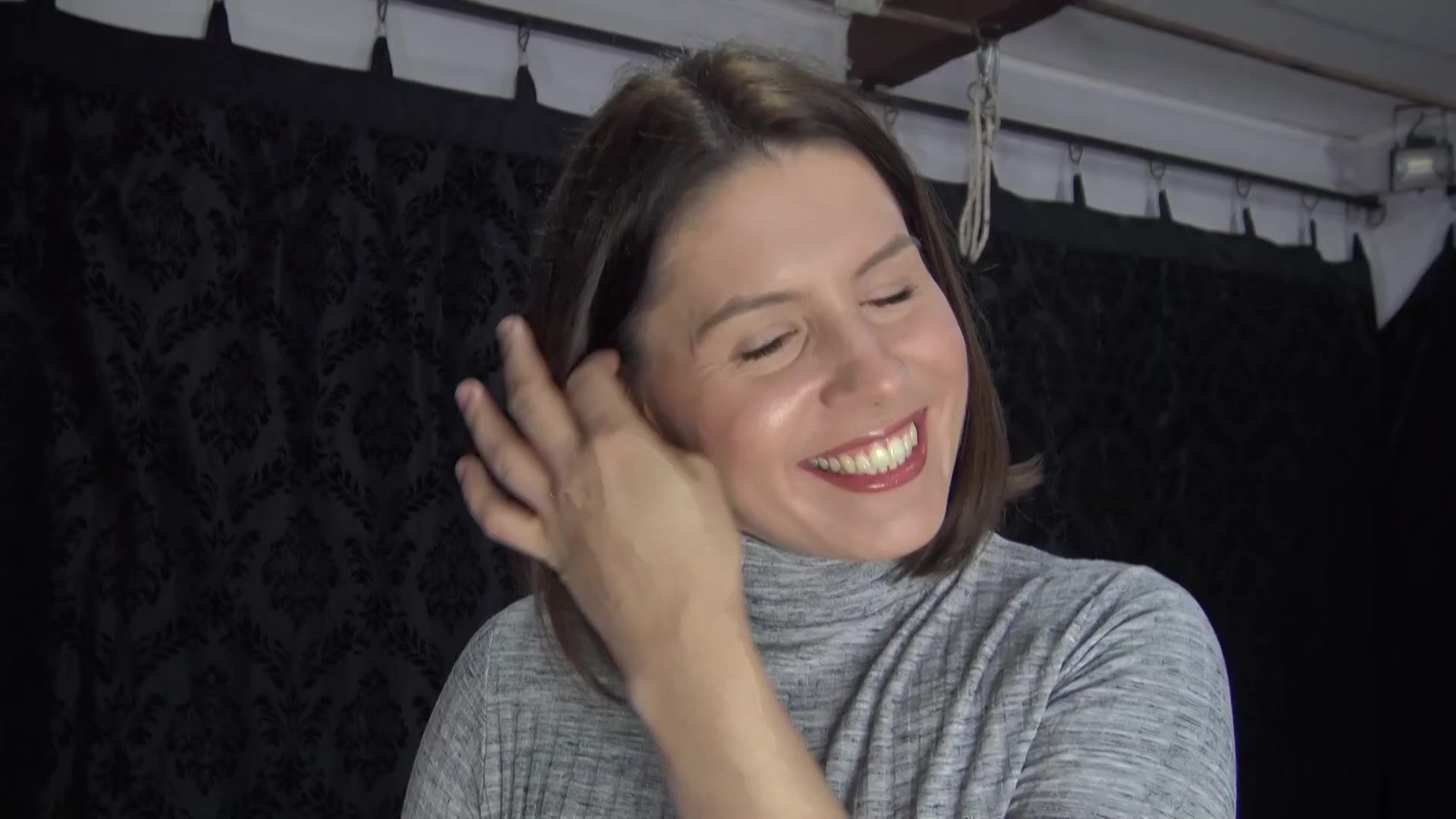 Smoking domina smothering her pathetic slave