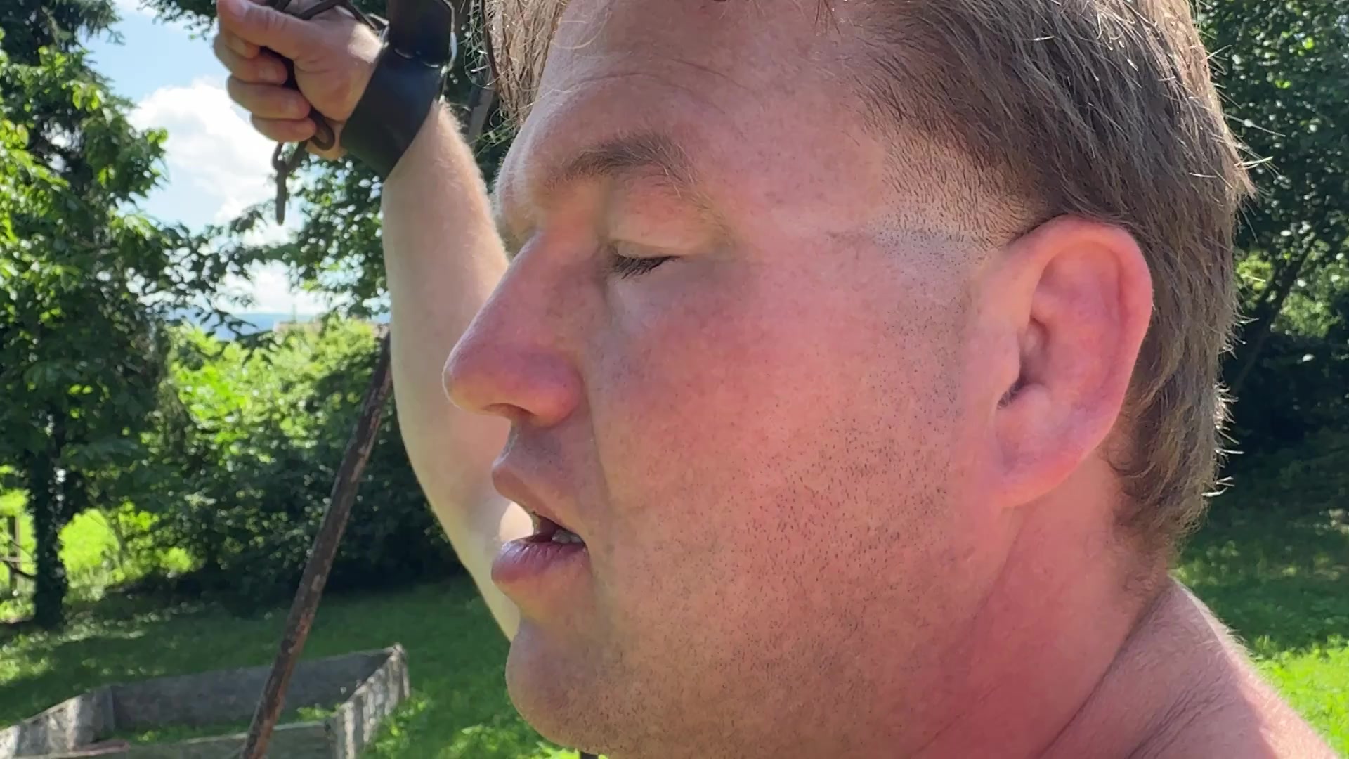 Leather domina spanks and whips sub outdoor