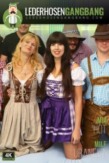 German lederhosen oktoberfest party with mia hot and uranela